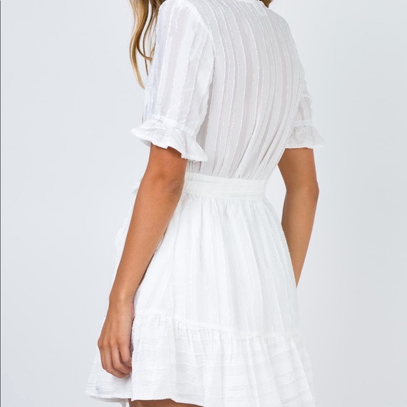 Princess Polly White Wrap Dress - Picture 2 of 4